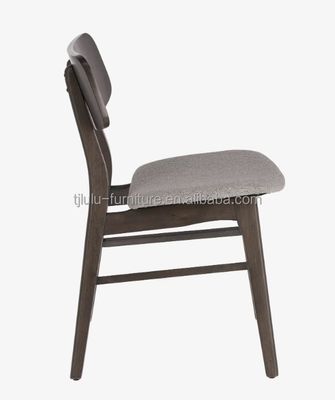 Home Furniture Solid Wood Frame Dining Chairs with Customized Colors and Upholstered Fabric Seat
