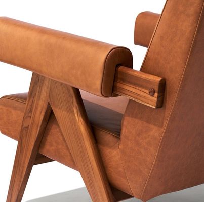 Leisure Lounge Solid Wood Sofa Chair with Customize PU Leather and Ash Wood Frame