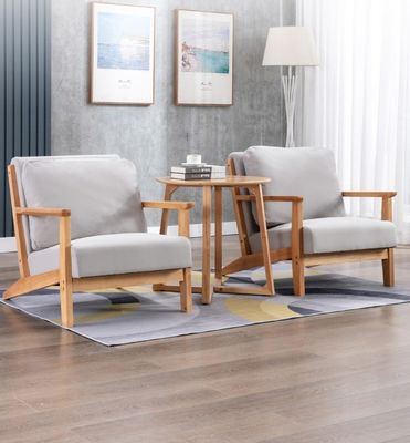 Sturdy Living Room Furniture Sofa Set with Modern Wooden Leathaire in Grey/White/Blue/Brown and Sturdy Design
