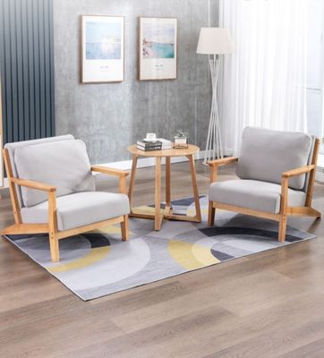 Sturdy Living Room Furniture Sofa Set with Modern Wooden Leathaire in Grey/White/Blue/Brown and Sturdy Design