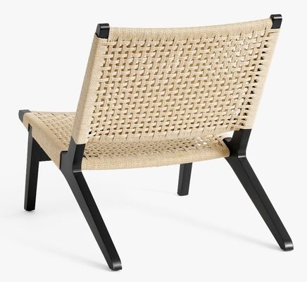 Modern Wood Woven Cord Solid Wood Living Room Chair Leisure Chair For Sophistication In Nordic Design