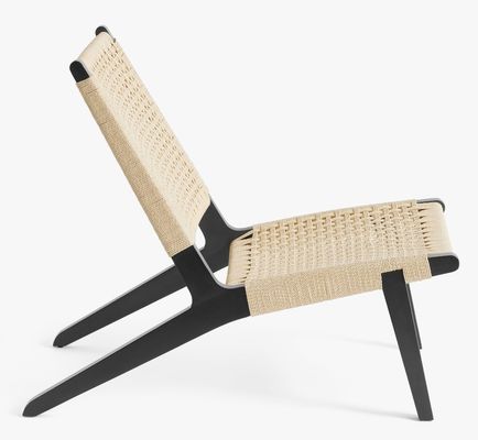 Modern Wood Woven Cord Solid Wood Living Room Chair Leisure Chair For Sophistication In Nordic Design
