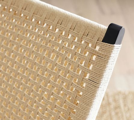 Modern Wood Woven Cord Solid Wood Living Room Chair Leisure Chair For Sophistication In Nordic Design
