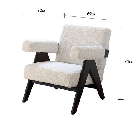 LL-C26 Wood Upholstery Leisure Chair for  Living Room W69*D72*H74 cm
