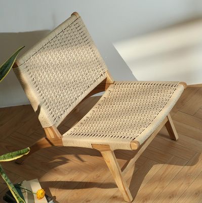 Solid Wood Woven Cord Single Sofa Chair Blend of Style and Function for Living Room Furniture