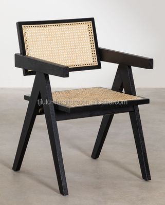 Home Furniture Nordic Solid Wood Rattan Dining Chair for Hotel and Living Room Furniture