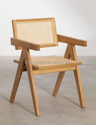 Home Furniture Nordic Solid Wood Rattan Dining Chair for Hotel and Living Room Furniture