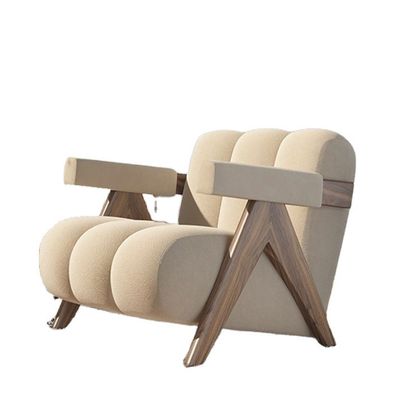 Sturdy Modern Design Wooden Fabric Living Room Upholstered Dining Chair Sofa Set Furniture