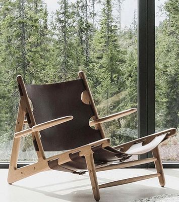 Modern Nitrolacquer Finish PU Leather Armchair for Modern and Comfortable Living Room
