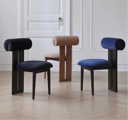 Modern Living Furniture Design Fabric Dining Room Restaurant Chair with Solid Wood Style