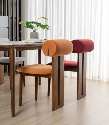 Modern Living Furniture Design Fabric Dining Room Restaurant Chair with Solid Wood Style
