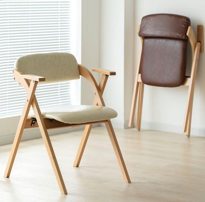 Durable Home Furniture Modern Foldable Wood Folding Chair for Restaurant and Living Room