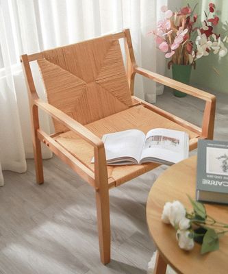 Home Furniture Oak Solid Wood Frame Nitrolacquer Finish Detachable Chair Seat Dining Chair for Modern Design Living Room