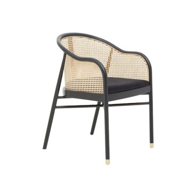 Chic Armchair Simple PU Leather/Fabric And Rattan Dining Living Room Furniture Restaurant Cover Japanese Style Modern Wood Chair