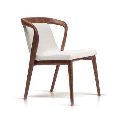 White/Brown Nordic Design Modern Sample Restaurant Chairs Solid Wood PU Leather Dining Room Chair