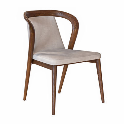 White/Brown Nordic Design Modern Sample Restaurant Chairs Solid Wood PU Leather Dining Room Chair