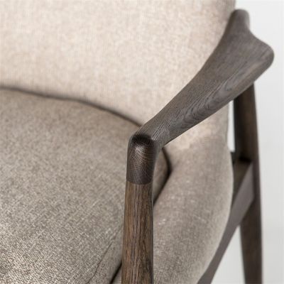 Design Modern Leisure Solid Wood Fabric Dining Room Restaurant Sofa Chair Living Room Furniture With Armrest for Leisure