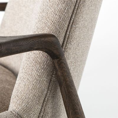 Design Modern Leisure Solid Wood Fabric Dining Room Restaurant Sofa Chair Living Room Furniture With Armrest for Leisure