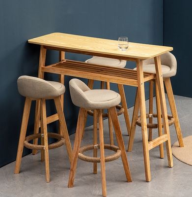 Detachable Ash Frame Luxury Bars Chairs Style Fabric/PU Leather Modern Wood Chair Bar Stool for Commercial Furniture