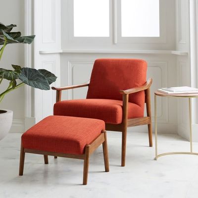 Living Room Fabric/PU Leather Leisure Chair with Modern Design Style Personalization