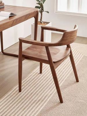Oak Wooden Chair Living Room Furniture W55*D43*H76CM Modern Solid Wood Dining Chair