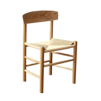 Dining Chair Best Customized Modern Style Oak Solid Wood Woven Cord Hotel Armrest Restaurant Chairs