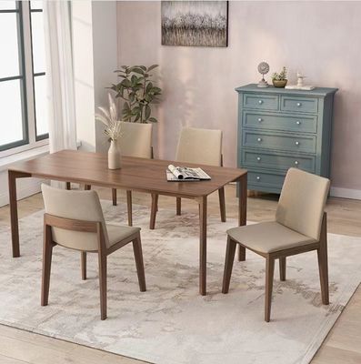 Solid Wood Villa Dinning Table Chairs With Nitrolacquer Finish And Modern Design For Dinning Room Restaurant And Hotel