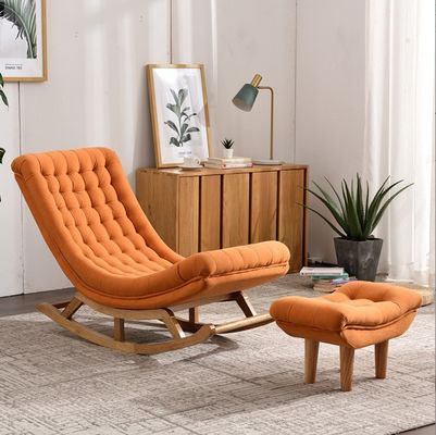 Modern Nordic Hotel Living Room Furniture Single Sofa Chair with Solid Wood Velvet/PU Leather in Popular Style