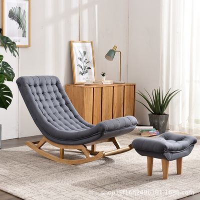 Modern Nordic Hotel Living Room Furniture Single Sofa Chair with Solid Wood Velvet/PU Leather in Popular Style