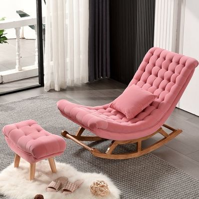 Modern Nordic Hotel Living Room Furniture Single Sofa Chair with Solid Wood Velvet/PU Leather in Popular Style
