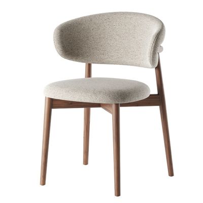 Upholstered Nordic Modern Solid Wood Dining Chair with Nitrolacquer Finish and Wooden Restaurant Chairs