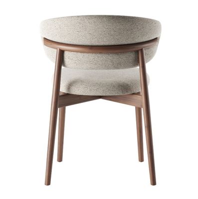 Upholstered Nordic Modern Solid Wood Dining Chair with Nitrolacquer Finish and Wooden Restaurant Chairs