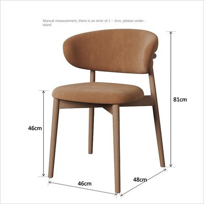 Upholstered Nordic Modern Solid Wood Dining Chair with Nitrolacquer Finish and Wooden Restaurant Chairs