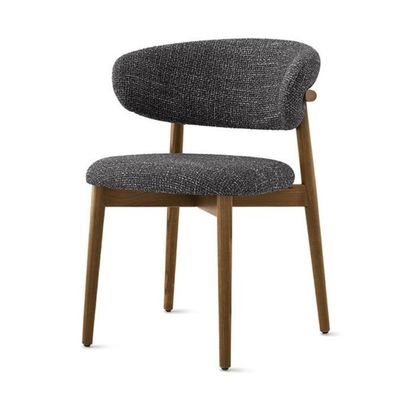 Upholstered Nordic Modern Solid Wood Dining Chair with Nitrolacquer Finish and Wooden Restaurant Chairs