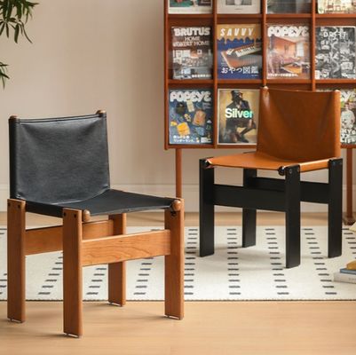 Italian Classic Luxury Modern Oil Wax Leather Wood Dining Chair for Living Room Furniture within Mail Packing N