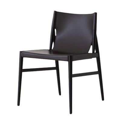 Wood Dining Chair Italian Classic Luxury Modern Cafe Chair Black/Brown Style Living PU Leather Living Room Furniture