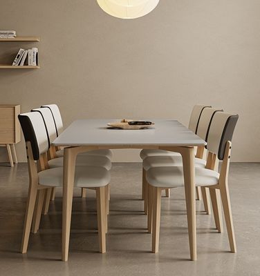 Home Furniture Classical Wooden Modern Oak Dining Chair Living Room Furniture Solid Wood PU Leather Finish Nitrolacquer