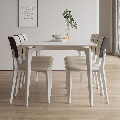 Home Furniture Classical Wooden Modern Oak Dining Chair Living Room Furniture Solid Wood PU Leather Finish Nitrolacquer
