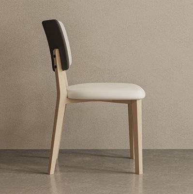 Home Furniture Classical Wooden Modern Oak Dining Chair Living Room Furniture Solid Wood PU Leather Finish Nitrolacquer