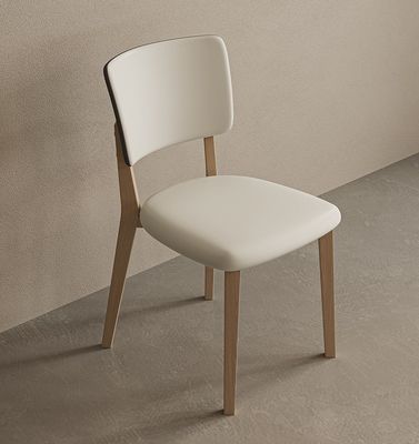 Home Furniture Classical Wooden Modern Oak Dining Chair Living Room Furniture Solid Wood PU Leather Finish Nitrolacquer
