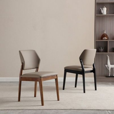 PU Leather Solid Wood Frame Nitrolacquer Finish Dinning Chair for Dinning Room Restaurant Living Room Furniture and Hotel