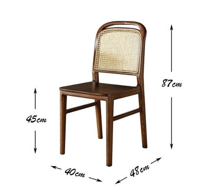 Living Room Furniture Finish Nitrolacquer Solid Wood Dining Chair for Rattan Leisure Design