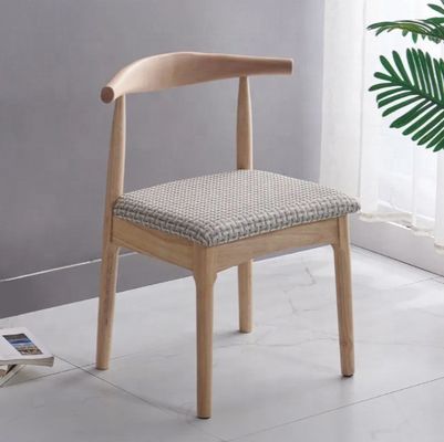 Dining Room Furniture European Style Modern Chairs with Ox Horn and PU/Fabric Seat Wooden Frame Mail Packing Y