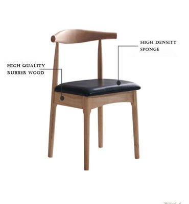 Dining Room Furniture European Style Modern Chairs with Ox Horn and PU/Fabric Seat Wooden Frame Mail Packing Y