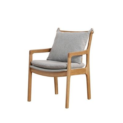 NO Folded Modern Fabric Oak Dining Chair for Dinning Room Kitchen Restaurant Living Room Furniture
