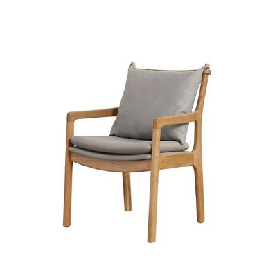 NO Folded Modern Fabric Oak Dining Chair for Dinning Room Kitchen Restaurant Living Room Furniture