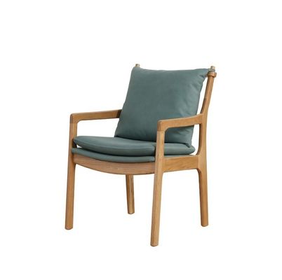 NO Folded Modern Fabric Oak Dining Chair for Dinning Room Kitchen Restaurant Living Room Furniture