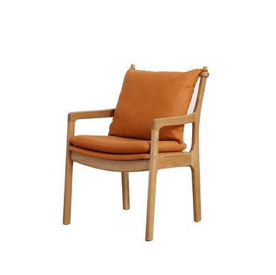 NO Folded Modern Fabric Oak Dining Chair for Dinning Room Kitchen Restaurant Living Room Furniture