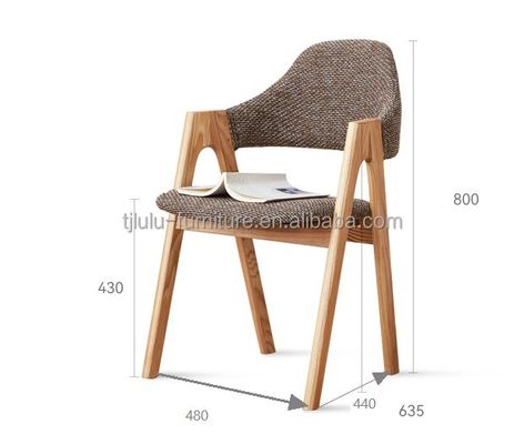 Modern Design Wooden Frame Nordic Home Furniture Kitchen Upholstered Dinning Room Chair Fabric for Hotel Restaurant