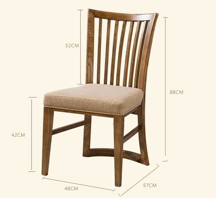 Indoor Modern Simple Design Furniture Solid Dining Oak Wood Restaurant Chair Living Room Furniture Mail packing N W48*D57*H88CM